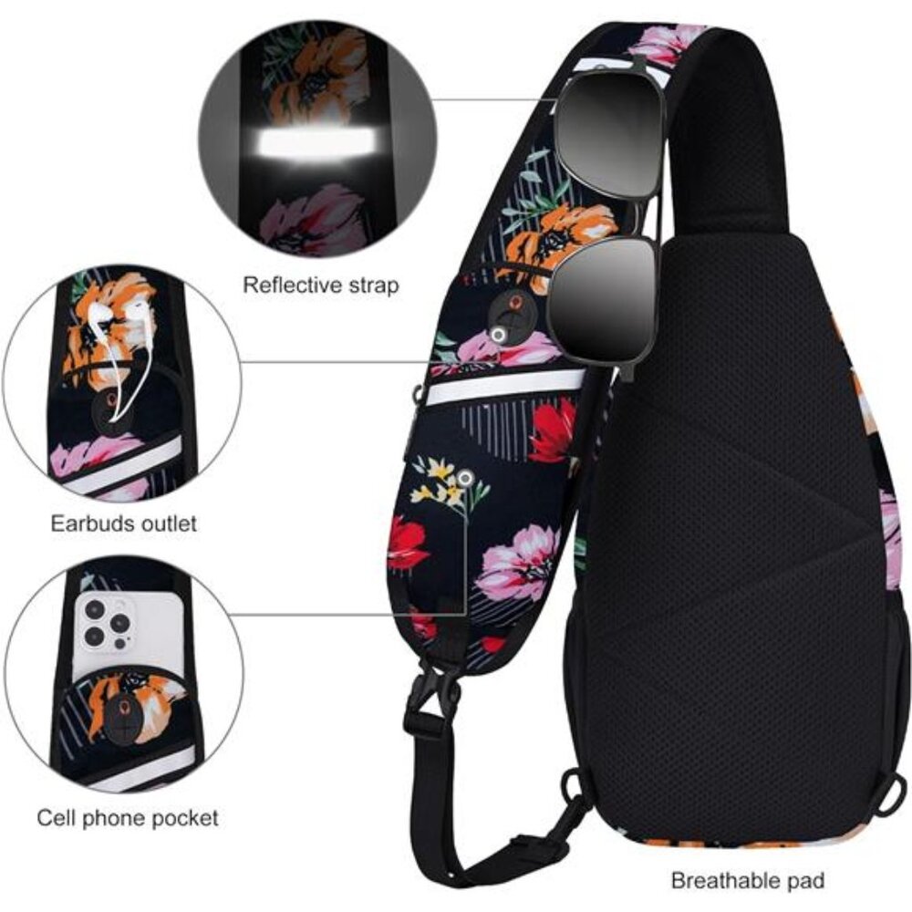 Sling Backpack Multipurpose Crossbody Bag Sling Bag Daypack - Picture 5 of 6
